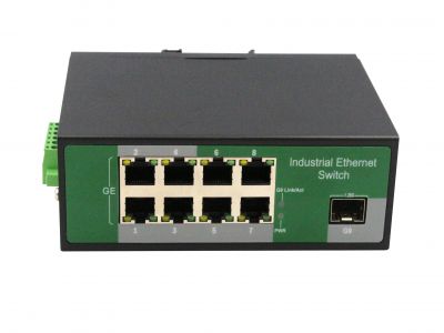 鋼合金工業級千兆1光8電SFP工業級交換機